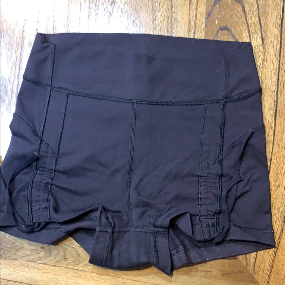 Black lululemon athletic shorts